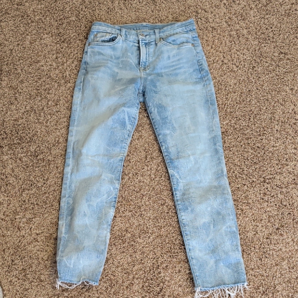 7 For All Mankind Light Wash Ankle Jeans